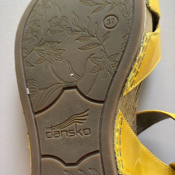 Dansko Yellow Strappy Sandals - Picture 7 of 8